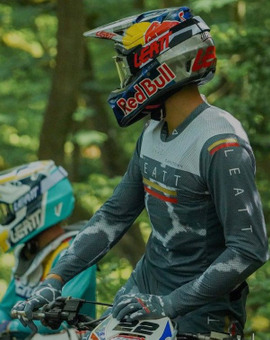 Maschera VictoryMX per motocross-enduro-motard blu-giallo fluo