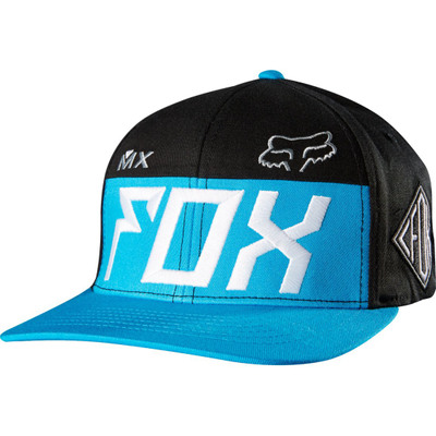 FOX Exhaust Flexfit Electric Blue Cap · Motocard | 