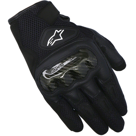 Alpinestars SMX-2 Air Carbon V2 Leather Street Gloves-Black/Red/White-L 