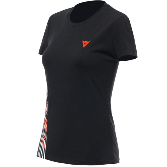 Dainese Logo lady Black / Fluo red