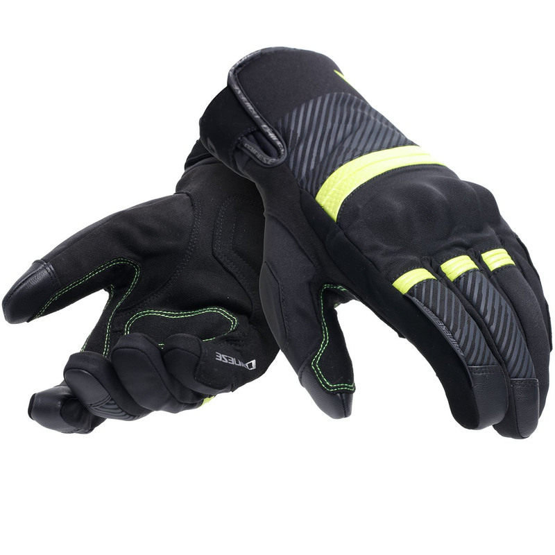 DAINESE - Guantes Fulmine D-Dry Black / Yellow Fluo / Dark Grey